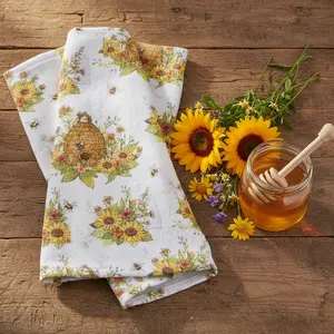 Bee Floral Toss Terry Towel