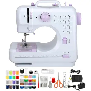 Beginner Sewing Machine Portable mini Electric Sewing Machine for beginners 12 Built-in Stitches 2 Speed with Foot Pedal