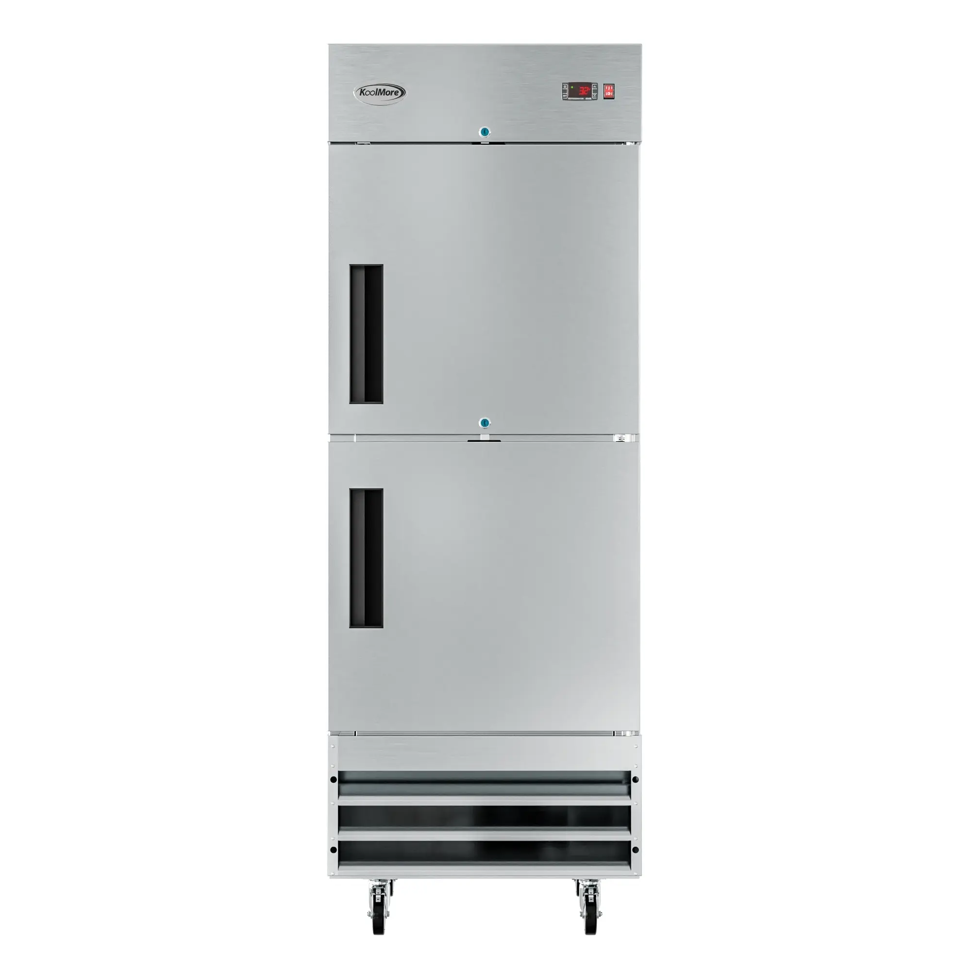 29 in. Commercial Stainless Steel Solid Half Door Reach-In Refrigerator, 23 cu. ft. RIR-1D-SSHD