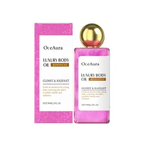 OceAura Luxury Body Oil - Roseness, 90ml Daily Massage Treatment with Hyaluronic Acid, Moroccan Nut Oil & Ceramide for Radiant Skin.90ml/3oz