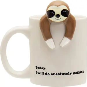 Funny Sloth Coffee Mug - Cute Sloth Gifts For Women and Men - White Elephant Gifts for Adults Funny Coworker Office Gifts
