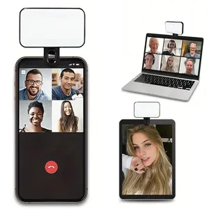 Portable Mini Clip-on Fill Light, 1 Box Multipurpose Selfie Fill Light, Selfie Panel Light, Universal Selfie Accessories for Phone & Computer, Cell Phone Light, Phone Accessories, Gift
