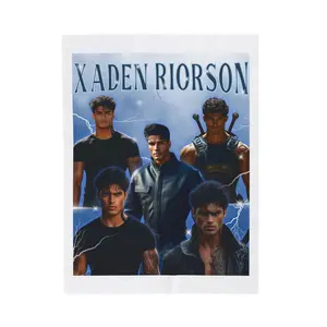 Xaden Riorson Velveteen Plush Blanket, Cozy Throw Blanket, Soft Comforter, Unique Gift, Bedroom Decor, Movie Fan Merchandise Fourth Wing blanket, Xaden Riorson merch, Empyrean series gift, fantasy book blanket, dragon rider blanket, bookish home decor.