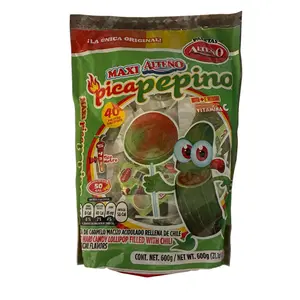 Alteno Pica Pepino Chili Lollipop 40 Count - Spicy Cumcumber Mexican Candy Dulces Mexicanos