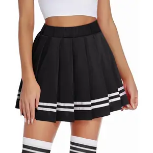 Women’s Pleated Skirt School Uniform Skirt Mini Skirt Pleated Cheer Skirt