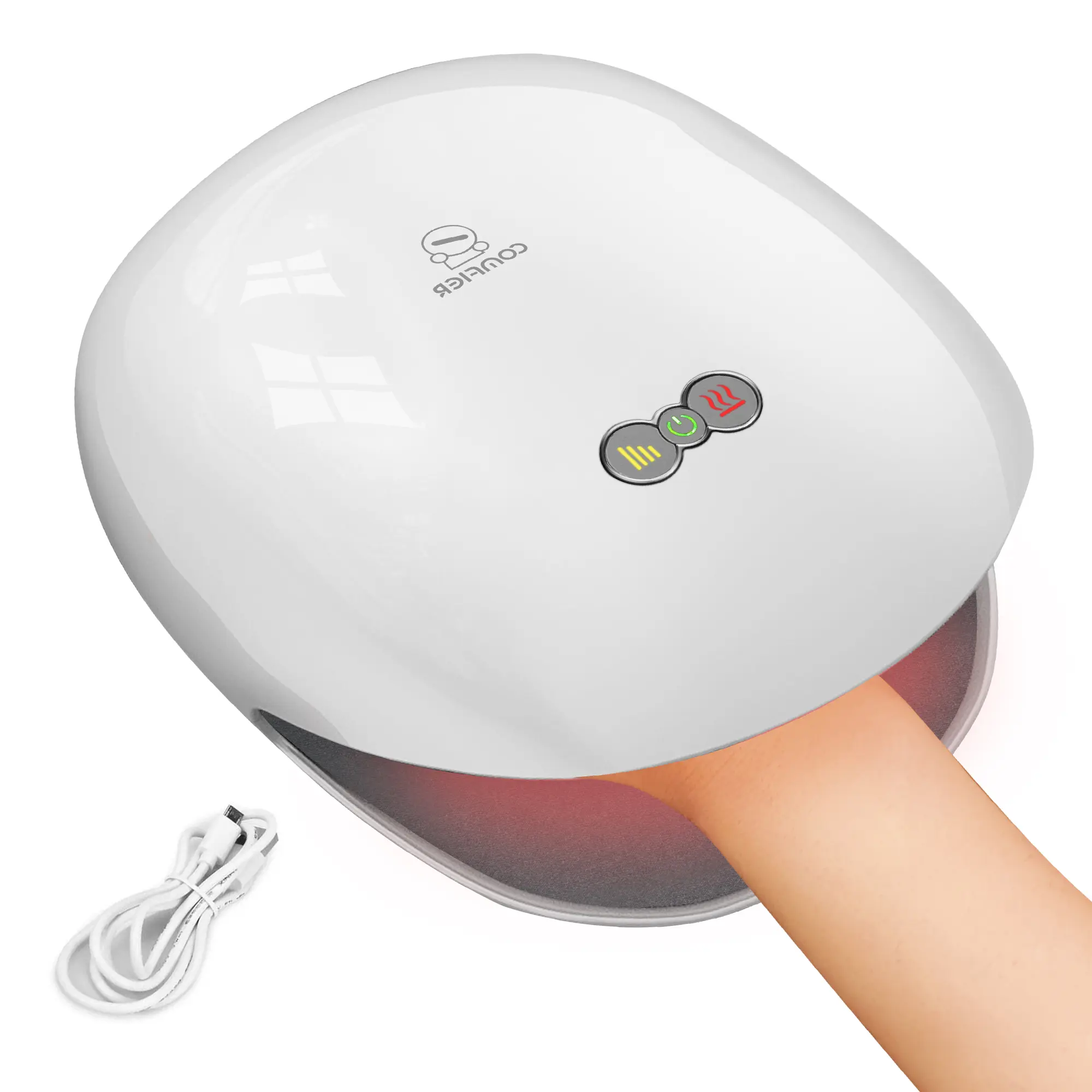 COMFIER Cordless Electric Hand Massager with Compression & Heating,3 Levels Finger and Wrist Massager Machine,Gift for Men,Women