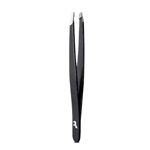 Slant Tip Tweezers - Stainless Steel, Slanted Precision Hair Removal Tool | Pluck Eyebrows, Lashes, Unibrows, Nose & Ear Hairs, Ingrowns | Splinter Removal | Salon & Spa Quality