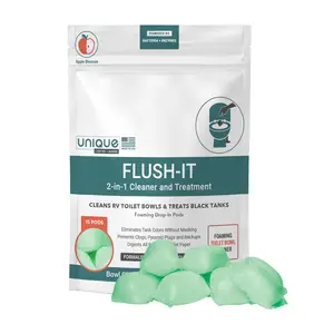 Flush-It 2-In-1 RV Toilet Cleaner and Black Tank Treatment Drop-In Pods Household