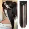 AISI HAIR Women's Clip-In Synthetic Artificial Hair Extensions - 4PCS 20/24In Thick Hairpieces, BB Clip Fasten, Heat Resistant, Glueless Blonde Accessories for Adults Female to Change Look