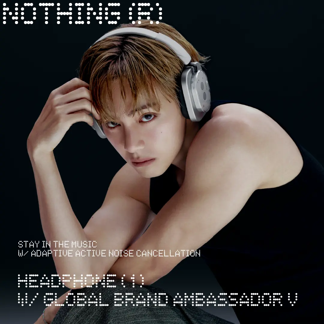 NOTHING Headphone 1 Over-Ear Wireless Headphones - Global Brand Ambassador V, Aluminium Adjustable, Hybrid Active Noise Cancellation, 6 Mics, Personalized Spatial Audio, KEF-Tuned, 80H Playtime, 3.5 mm Jack, 8-Band EQ (White)