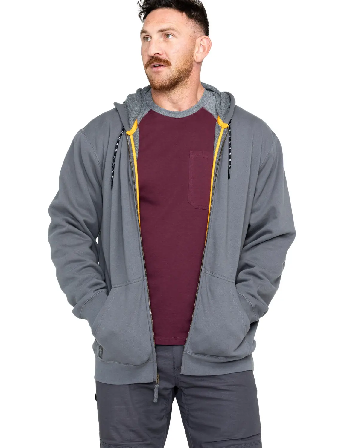 Hawx Men's Men'S Zip-Front Hooded Work Jacket - Hf18f1-Chr