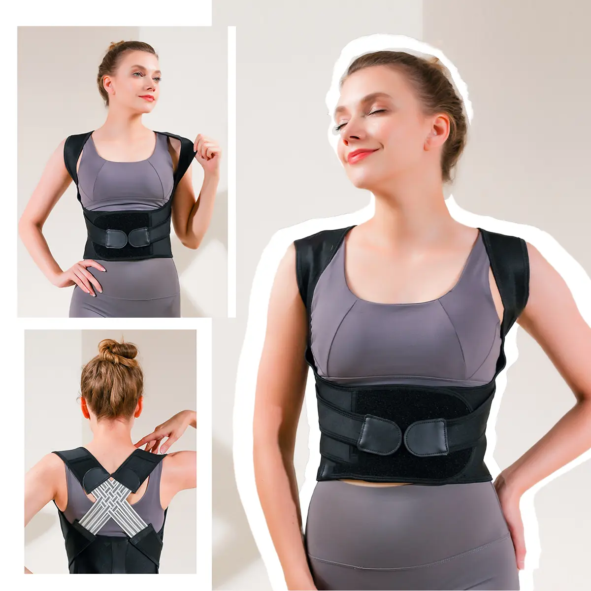 Posture Corrector Clavicle Support Adjustable Back Pain Relief Comfortable Fit