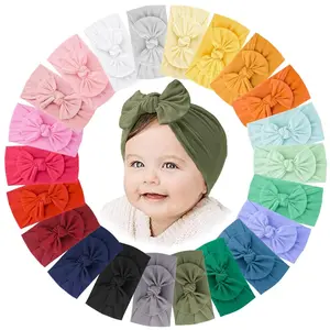 22PCS Baby Headbands with Bows | Soft Nylon Hair Accessories for Newborns, Infants & Toddlers