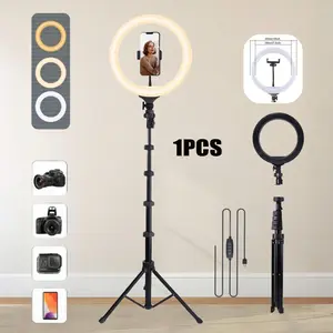 10" Video Light Kit, Ring Light with 64" Adjustable Tripod, Dimmable LED Fill Light for USB-Powered, Vlogging Kit Perfect for Makeup, TikTok, YouTube, Photography, Zoom Calls#Spring Break#valentine's day gifts