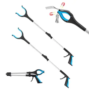 VEVOR Grabber Reacher Tool, 2-Pack 34" Foldable Reacher Grabber Pickup Tool with 360° Rotating Wide Jaw and Dual-Sided Magnet, Lightweight Grabber Reacher Tool for Seniors, Trash Picker Upper Grabber