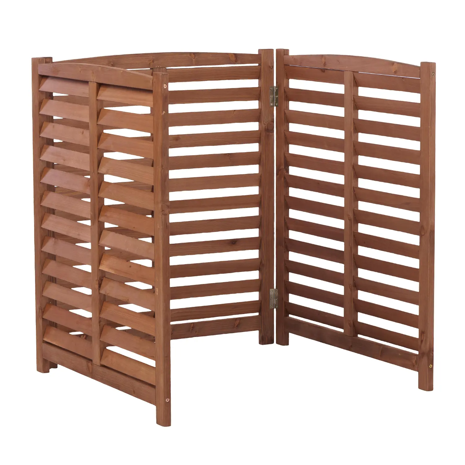 DONEXT 3-Panel Solid Wood Outdoor Privacy Fence Panels (32" W x 38" H) - Weather-Resistant, Easy-to-Assemble, Low-Maintenance, Optimal Ventilation Slots, Garden Decor, Privacy Enhancer, Extends Lifespan, Adds Natural Beauty