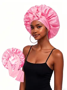 Satin Bonnet for Sleeping - Softer Than Silk Bonnet For Sleeping Women - Secure Fit,Adjustable Elastic Tie Band for Hair Care- Prevents Breakage, Tangles & Thinning Sleep Bonnets