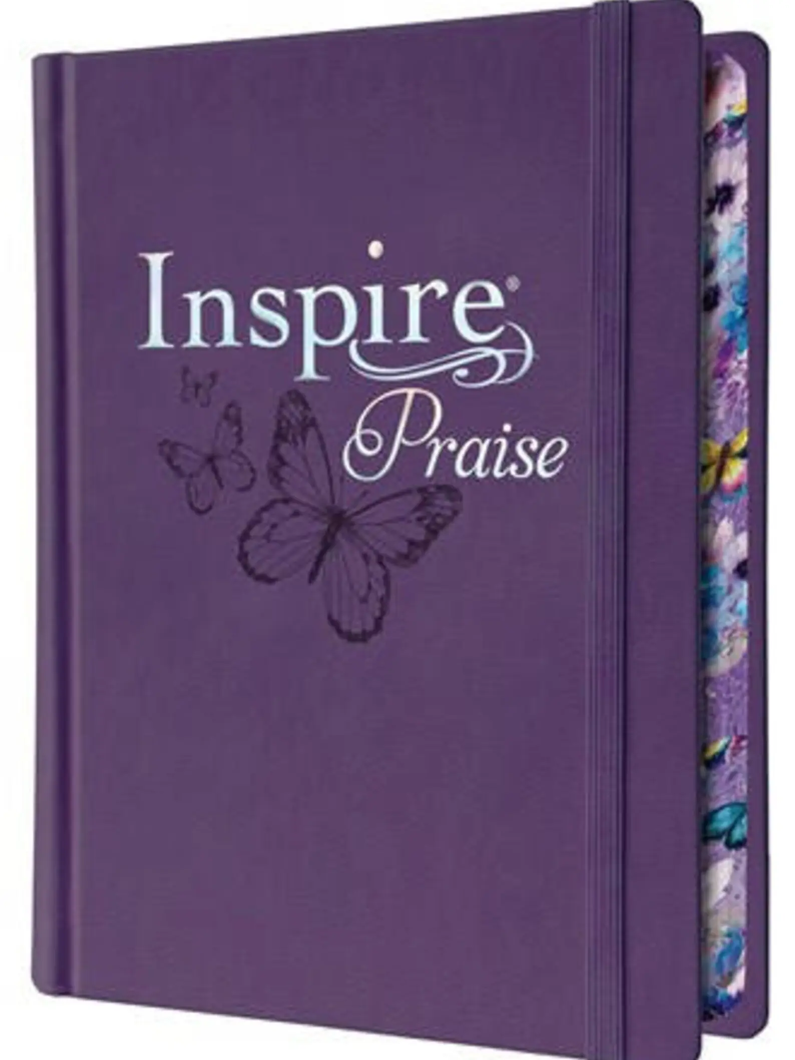INSPIRE Praise NLT Journaling Bible, Purple hardcover | Christian gift idea under 50, Gift for brother, sister, dad, mum, friend | Creative bible study journaling gift idea