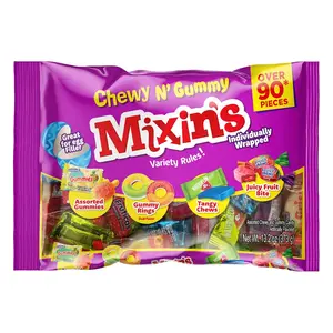 Colombina Mixins Chewy N' Gummy Candy Variety Pack, Individually Wrapped Gummies and Chews, Ideal For Party Favors, 13.2oz (Pack of 1)