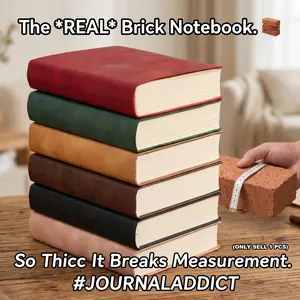 Ultra-thick Premium Soft Leather A6 Hardcover Notebook – 400 Pages, Durable Cover, Blank Journal/Sketchbook, Ideal for Journaling, Sketching, and Gifting