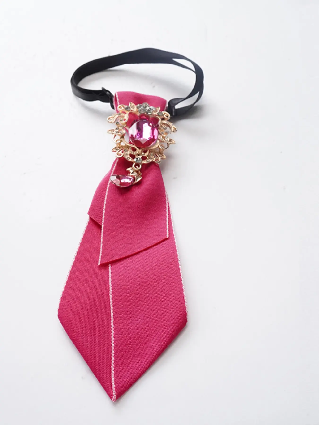 Adjustable Luxury Crystal Tie for Weddings, Hosts, Parties, Universal Adult Accessory, Stylish Necktie for Special Occasions, Adjustable Tie Band, Stylish Tie Design