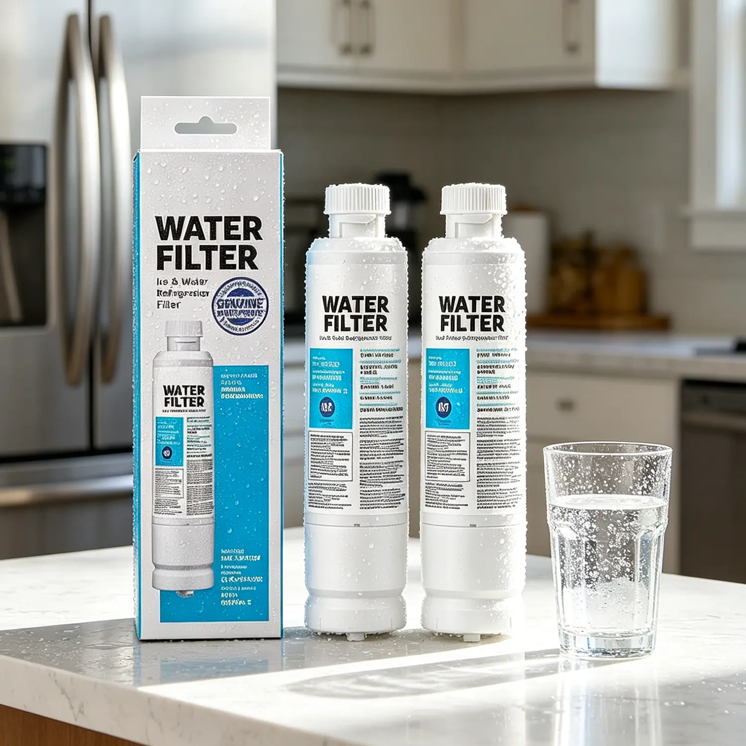 DA29-00020B Refrigerator Water Filter, Replacement Cartridge for Samsung HAF-CIN/EXP/DA29-00020A/DA29-00020C, Reduces 99% of Lead, Chlorine, and Pharmaceuticals, NSF/ANSI 42, 53 & 401 Certified