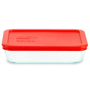 Simply Store Glass Food Storage Container, Snug Fit Non-Toxic Plastic BPA-Free Lids, Freezer Dishwasher Microwave Safe, 3 Cup Kitchen Utensils