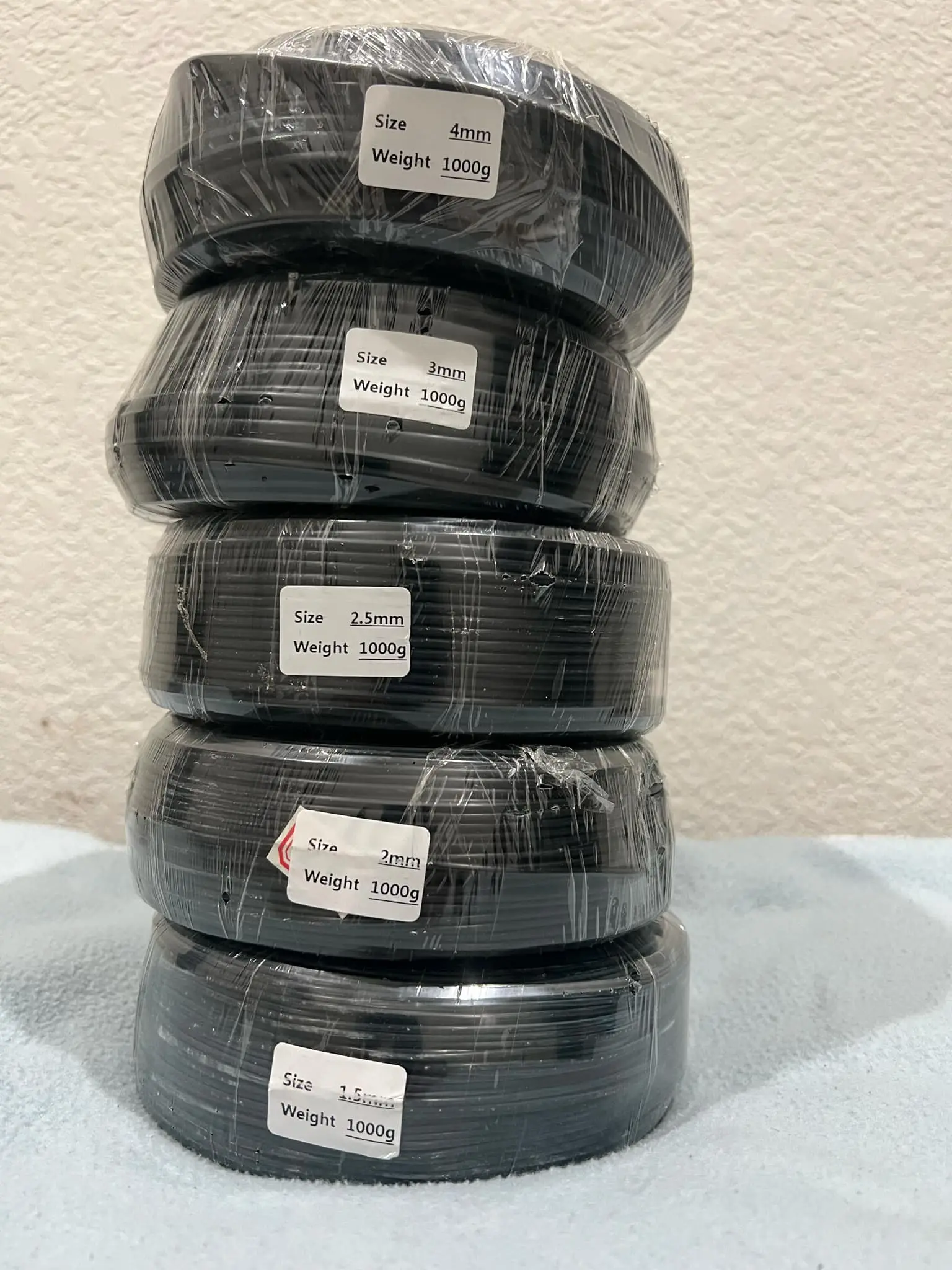 Aluminum wire bonsai training set 5 size : 1.5mm-2mm-2.5mm-3mm-4mm (1kilogram/each roll) 5kilogram for 5 size