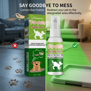 Veggong Pet Potty Training Spray - Correct Bad Habits, Redirect Pet to Designated Area, Feces and Urine Location Training Toilet Agent odor remover neutralizer allergen cat petperfume stainless steel litter box tiktokshopspringglowup
