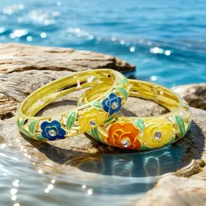 Vintage Flower Pattern Bangle, Elegant Minimalist Bangle, Boho Style Trendy Jewellery Accessories for Women & Girls,  Beautiful Bracelets Beaded Bracelet, gifts for mom, christmas gifts for gf,  valentines gifts for gf