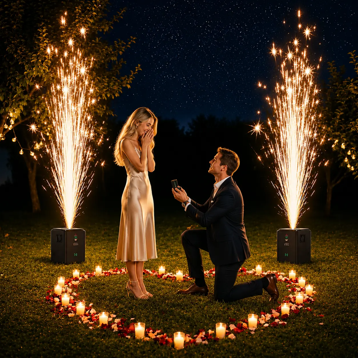 350W Mini Cold Spark Machine Set, Portable Sparkler FX Machine with Auto Safety Protection, 6-10ft Spark Effects for Wedding, Stage Events (No DMX, No Powder Included),summerwins summerwins