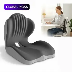 Ergonomic Memory Foam Seat Cushion with Extended Back Support, Long-Lasting Comfort for Office Chairs, Car Seats, Home Use #GLOBAL PICKS