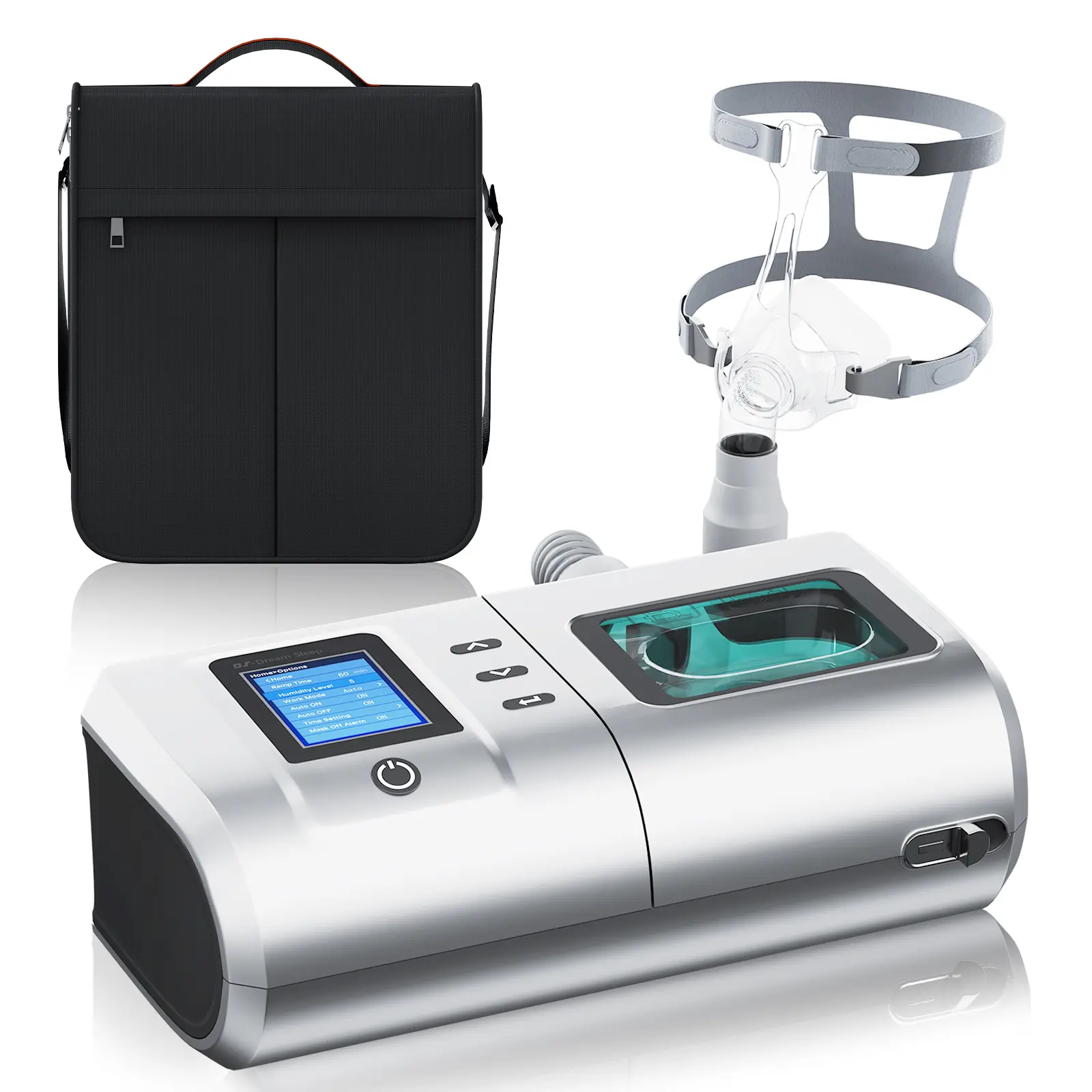 CPAP Machine - Portable Auto CPAP Machine For Sleep Apnea, Continuous Positive Airway Pressure Device With Nasal Mask Kit Full Accessories For Household Use, Quiet And Water Tank Heating,dorm essentials