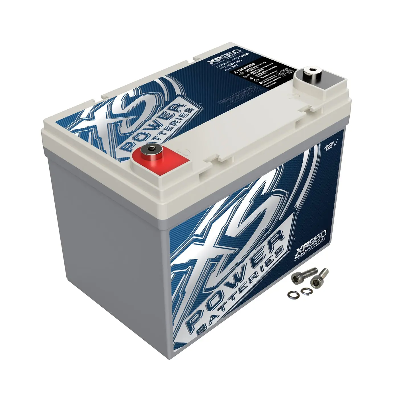 XS Power XS-XP950 12V Sealed AGM Automotive Aftermarket Secondary Car Battery - BCI Group U1R, 35 AH, Leakproof, ABS Construction, M6 Terminal Hardware