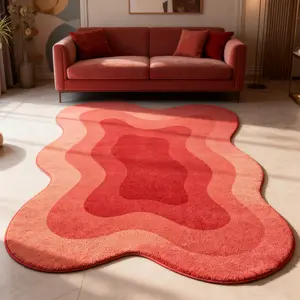 Style Cloud-Shaped Gradient Plush Fluffy Rug, Unique Rugs, Soft Skin-Friendly Non-Slip Mat for Bedroom, Cute Home Decor Large Thick Carpet