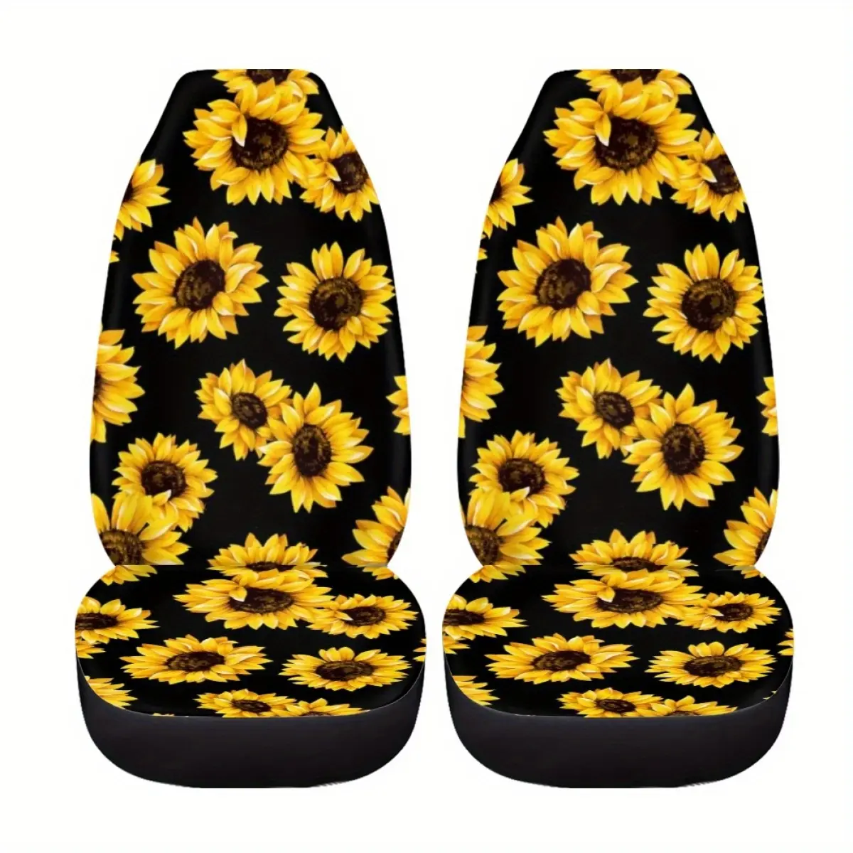 Sunflower Pattern Printed Car Seat Covers Set, Universal Fit for Men & Women, Protects Front Seats in Cars, Suvs, Trucks, Car Seat Protectors, Automotive Interior Seat Covers, Car Accessories