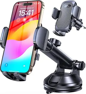 Car Phone Holder Mount – Hands-Free Cell Phone Holder for Windshield, Dashboard, and Air Vent, Fits iPhone, Smartphone, and Camera