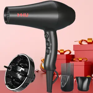 Pro Infrared Ionic Hair Dryer 1875W, 3 Heat 2 Speed & Cool Shot Button, 2.65m Long Power Cord, ALCI Plug Hairdryer Fast Drying Blow Out Straight Blower Set Air Blow Tool