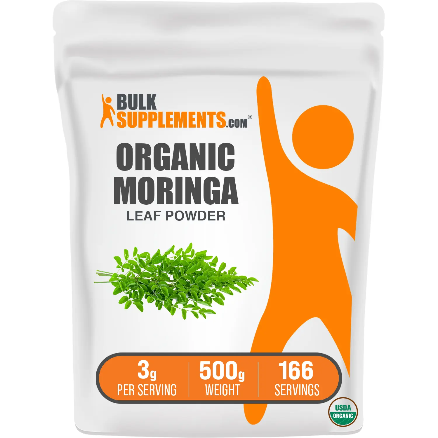 BulkSupplements Organic Moringa Leaf Powder - Moringa Organic - Moringa Oleifera - Greens Powder - 500g - 3000mg per Serving