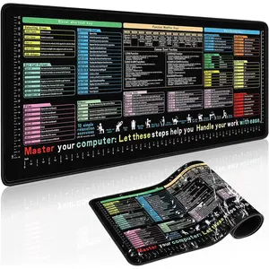Excel Cheat Sheet Desk Pad 31.5x11.8 -  Desk Mat with Inch Scale,Contain 12 Types of Common Skill in Excel and ,Large Excelpad Shortcut Mousepad Gaming  Pad for Office
