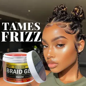 Adglamful Braid Gel – 2-in-1 Hydrating Hair Care & Styling | Long-Lasting Hold for Braids, Smooths Frizz Instantly, Keeps Natural Shine | Perfect for Twist Outs, Cornrows & Protective Styles Haircare