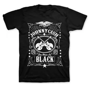 Johnny Cash The Man In Black T-shirt, Gift for Woman's and Man's, Fashion Cotton, Full Colors, Full Sizes, For Men, For Women