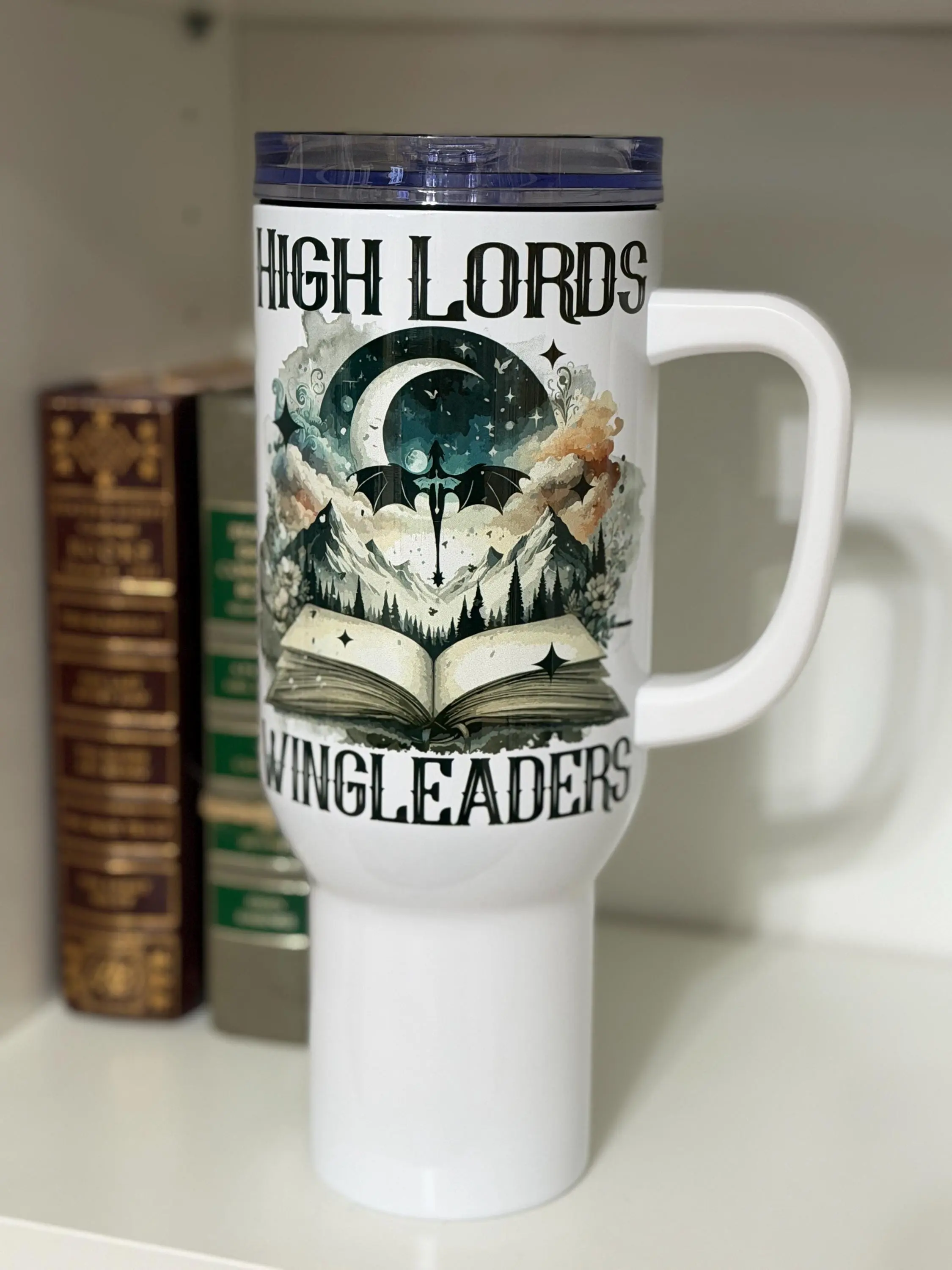 40oz High Lords Wing Leaders Fantasy Bookish Dragon Tumbler | Romantasy Reader Gift | Dark Academia Book Lover Cup