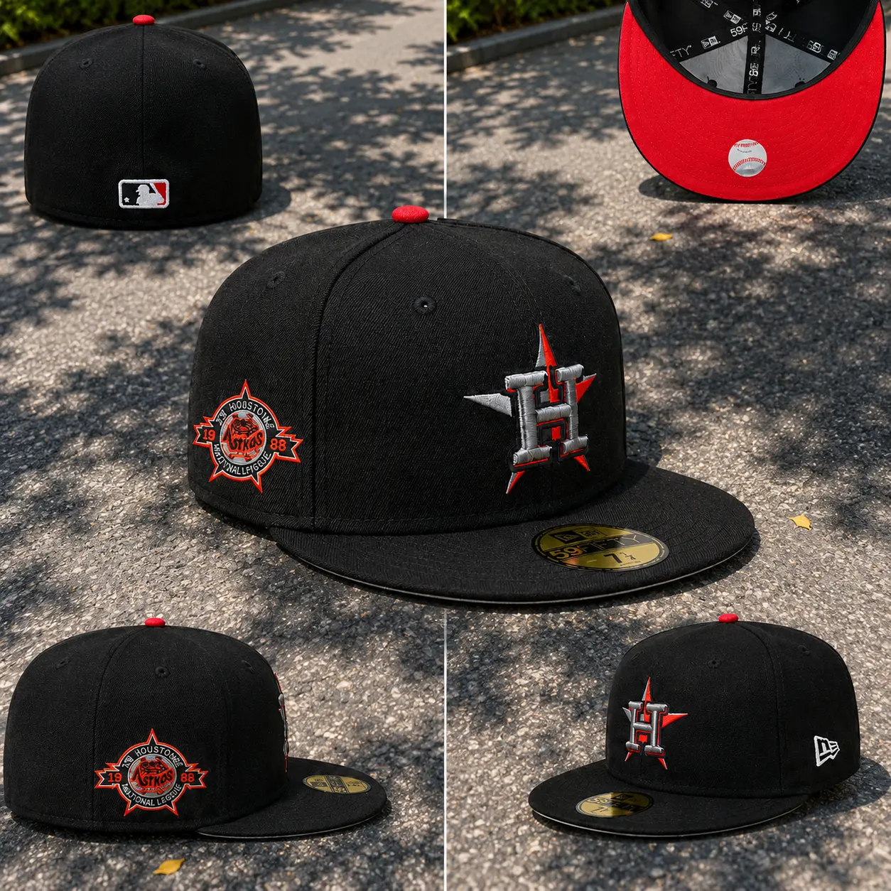 New Era Houston Astros Cap Official Team Style Hat 59FIFTY Fitted Baseball Collection