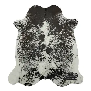Natural Black Speckled Cowhide Rug