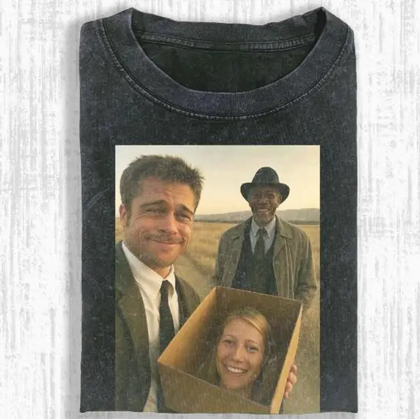 What's In The Box Meme Comfort Colros Shirt, Funny Seven Movie Tee, Brad Pitt Gwyneth Paltrow Gift, Vintage 90s Film T-Shirt, Dark Humor Apparel, Graphic Shirt
