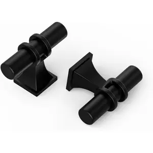 10 Pack Black Cabinet Knobs, Modern Pulls Drawer Knobs for Kitchen Cabinets Dresser Drawers, Zinc Alloy Hardware with Matte Finish, Easy Install