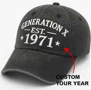 Gen X Cap, Generation X Raised On Hose Water And Neglect Perfect Gift For Dad Low Profile Dad Hat-Pigment Dyed