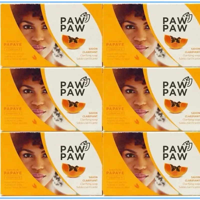 6-Pack Natural Pawpaw Soaps, Gentle Cleansing Bar Soaps for Daily Use