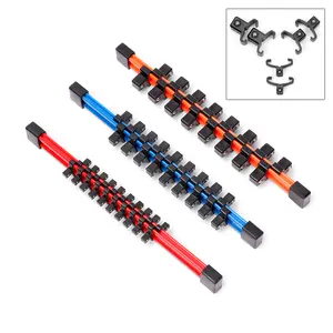 HORUSDY 3PC Double Sided Socket Organizer, 1/4-Inch, 3/8-Inch, 1/2-Inch, Premium Quality Socket Holders